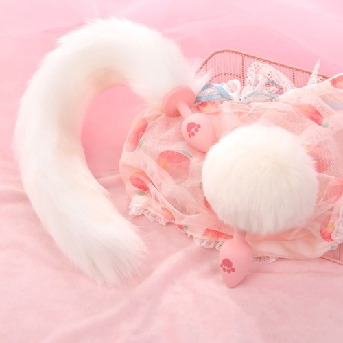 Luxury Paw Tail Plug Set - White Set