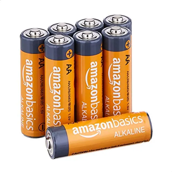 Amazon Basics 8-Pack AA Alkaline Batteries, 1.5 Volt, Long-Lasting Power - Performance Batteries - 8 Count (Pack of 1)