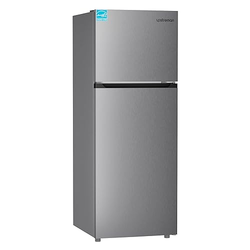 Upstreman 14.7 Cu.Ft. Double Door Refrigerator in Stainless Steel with Large Capacity Top Freezer, Frost Free, Adjustable Thermostat Control, Fingerprint-resistant, ENERGY STAR-BD147 - 14.7cu.ft. - Stainless