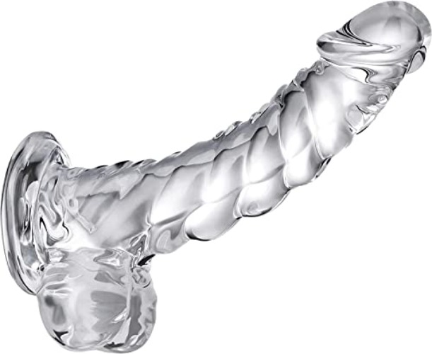 Clear Dildo 9 Inch G spot Monster Dildo for Women with Soft Material and Strong Suction Cup for Hands-Free Play, Realistic Dildo Sex Toys for Women,Adult Toys for Beginner and Couple