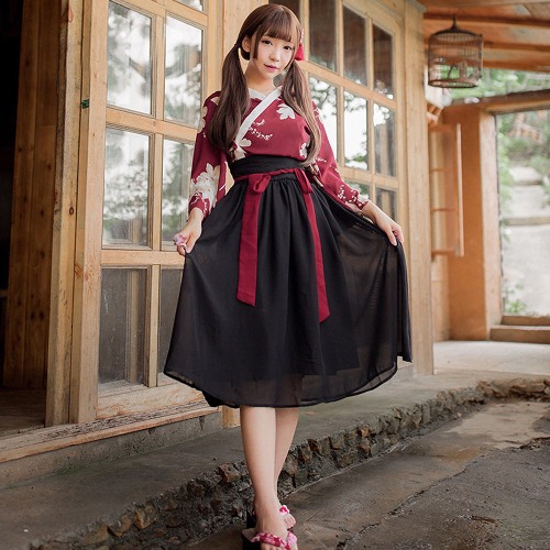 Traditional Chinese Lingerie Hanfu Dress - M / Red