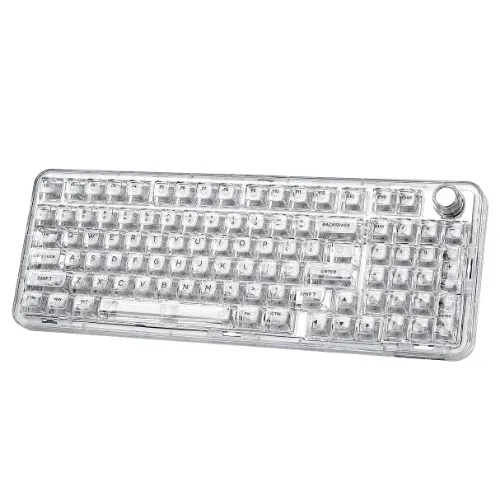YUNZII X98 Transparent QMK/VIA Mechanical Keyboard | White / Snow Linear Switch