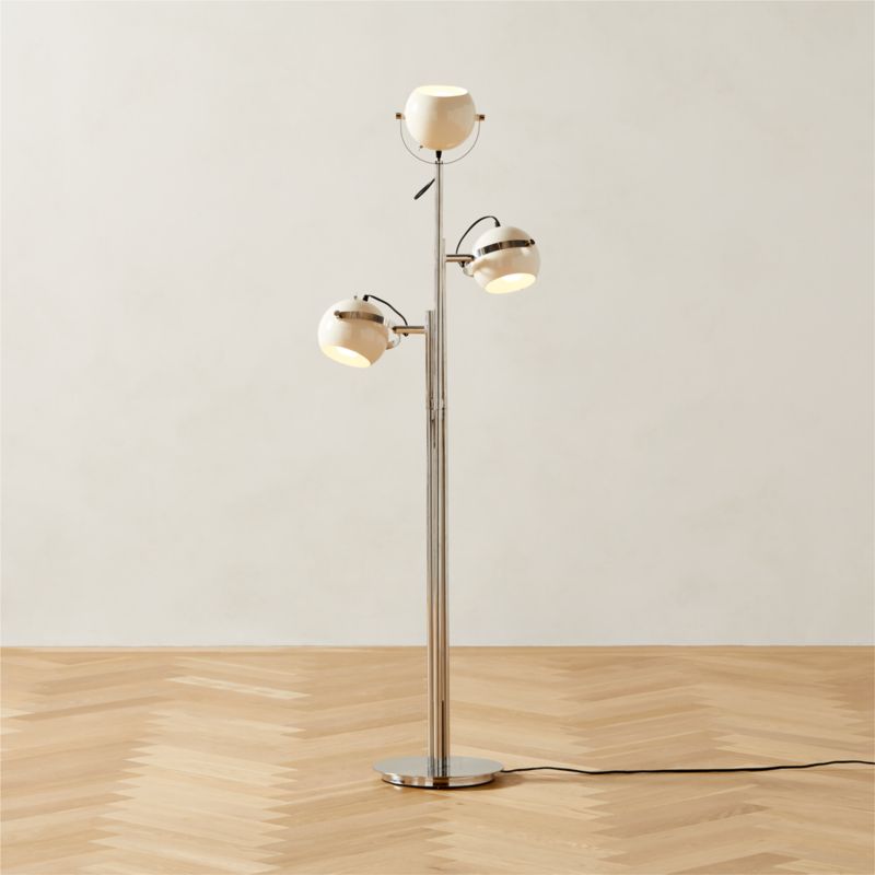 Daltrey White Metal Floor Lamp