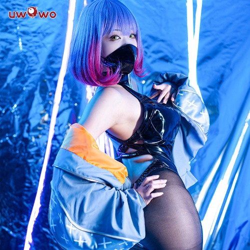 Uwowo OC Original Characters: Figure LUNA Masked Girl Sexy Cyberpunk Cosplay Costume | S