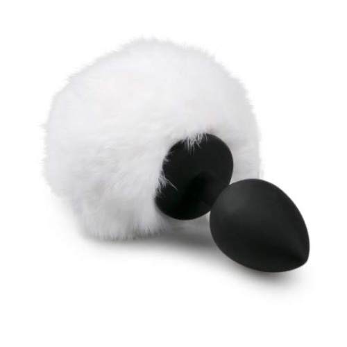 Pompon plug Bianco in silicone varie misure M