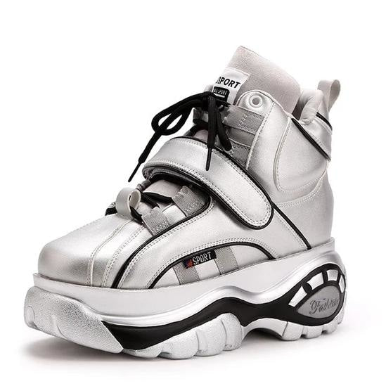 Cyber Babydoll Sneakers - Silver / 8.5