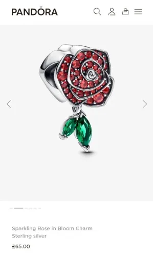 Pandora rose charm 🌹