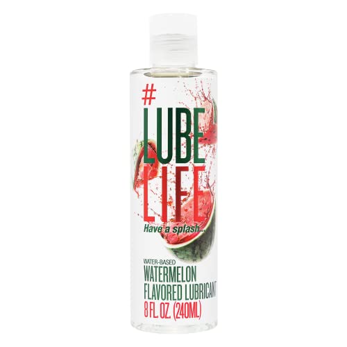 Lube Life Water-Based Watermelon Flavored Lubricant, Personal Lube for Men, Women and Couples, Made Without Added Sugar, 8 Fl Oz - Watermelon