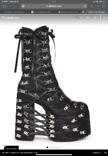 Lace Platform Boots
