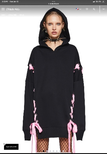 Lace-Up Hoodie