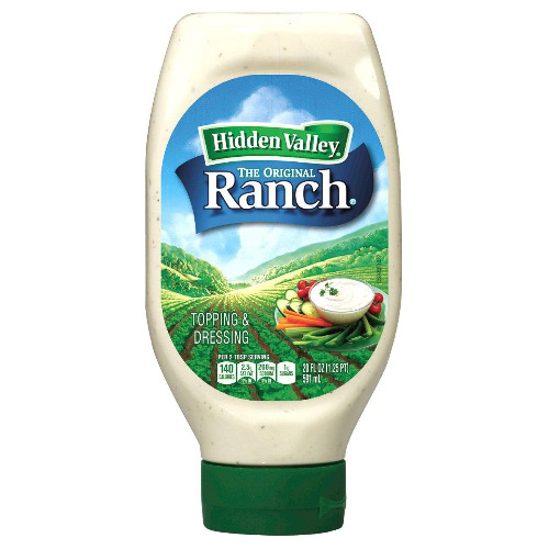 Hidden Valley Ranch, Dressing & Topping, Original 591ml Squeeze Bottle (Pack of 2)