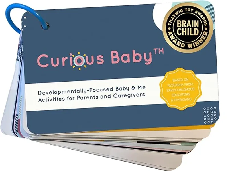 Curious Baby™ Award Winning 40+ Activities for Baby & Me (0-12 Months) | Developmentally-Focused and Stimulating Creative Playtime Ideas for Baby & Me | Includes Black/White High-Contrast Cards
