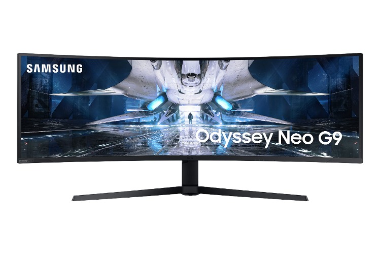 SAMSUNG 49" Odyssey Neo G9 G95NA Gaming Monitor, 4K UHD Mini LED Display, Curved Screen, 240Hz, 1ms, G-Sync and FreeSync Premium Pro, LS49AG952NNXZA, White & Black