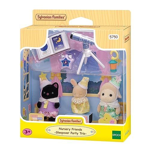 Sylvanian Families - 5750 Nursery Friends - Sleepover Party Trio - Dollhouse Playsets