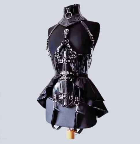 Underbust corset synthetic PVC