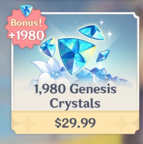 Genshin Impact Crystal Top-Up 