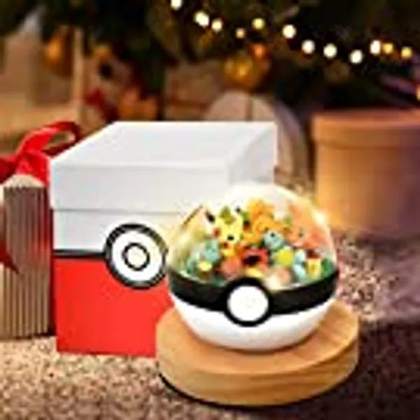 Cool Lights for Bedroom - LED Night Light Pokeball Terrarium Light Up Ball for Bedroom Decorations, Christmas Gifts & Birthday & Valentine's Day Gifts for Adults Kids Girl Boy Women Men