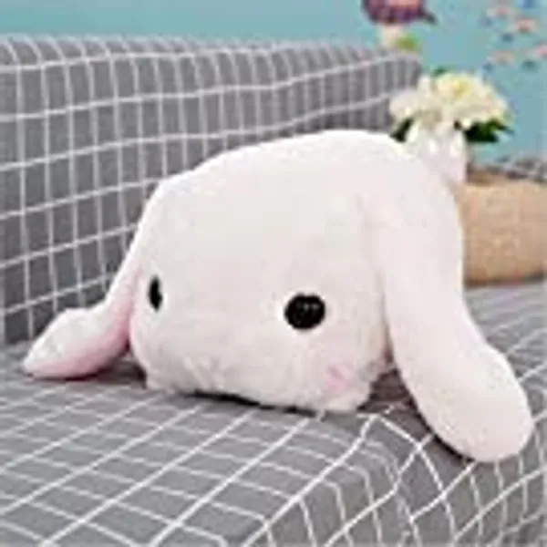 MEKTSA 40CM Kawaii Long Ears Rabbit Plush Animals Toys Stuffed Bunny Rabbit Soft Toys Baby Kids Sleep Toys Birthday Gifts White