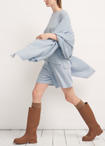 Cashmerism | OVERSIZED TRAVEL WRAP - HEATHER BLUE