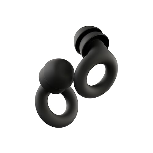 Loop Quiet 2 Plus Ohrstöpsel mit Double Tips – Ultrabequeme, wiederverwendbare, Ohrstöpsel für Schlaf, Konzentration, Reisen, Geräuschempfindlichkeit | 24 dB SNR Geräuschreduzierung + 3 dB mit Tips - Schwarz