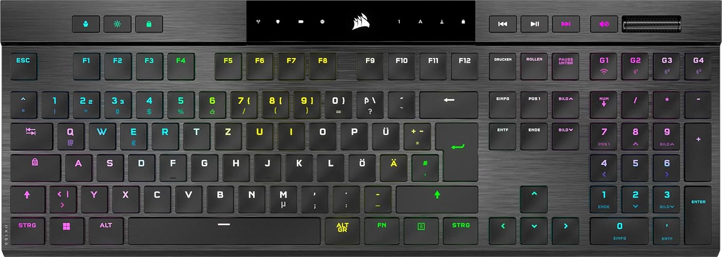 CORSAIR K100 AIR WIRELESS RGB Ultra-Thin Mechanical Gaming Keyboard - CHERRY MX Low Profile Tactile Switches