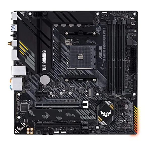 ASUS TUF Gaming B550M-PLUS WiFi II Mainboard Sockel Ryzen AM4 (AMD B550, mATX, PCIe 4.0, dual M.2, WiFi6, SATA 6Gbit/s, Aura Sync)