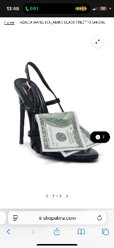 AZALEA WANG BENJAMINS BLACK STILETTO SANDAL | 7.5