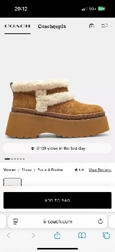 COACH® | Christina Bootie In Signature Suede