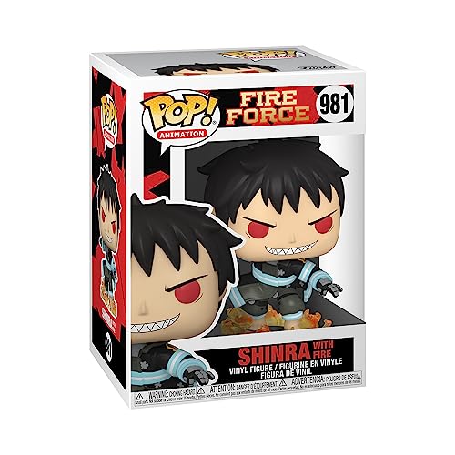 Funko POP Animation: Fire Force - Shinra with Fire, Multicolor, Standard, (56159) - Pop! Vinyl