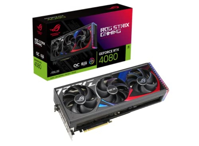 ASUS ROG Strix GeForce RTX® 4080 OC Edition Gaming Graphics Card (PCIe 4.0, 16GB GDDR6X, HDMI 2.1a, DisplayPort 1.4a) - RTX 40 Series - ROG Strix - RTX4080|OC|Black