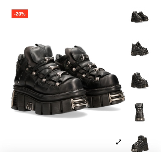 ANKLE BOOT BLACK TOWER WITH LACES M-106-S112