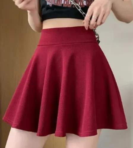 Wine Red Skirt