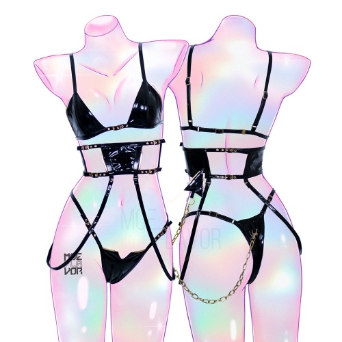 Cyber Succubus Lingerie - Black / XS/S