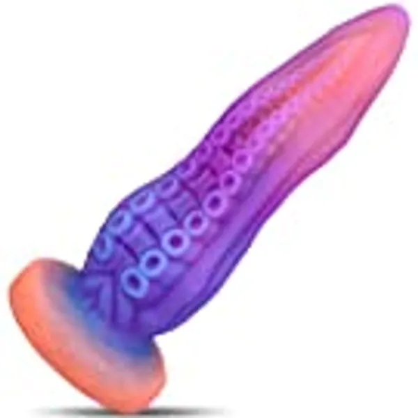 Realistischer Dildo mit Starker Saugnapf, Analdildo 24.3cm Anal Plug Oktopus Tentakel Monster Dildo Weiches Silikon Buttplug Große Sexspielzeug für Frauen Männer Homosexuell（Bunt)