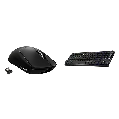 Logitech G Pro X Superlight Wireless Gaming Mouse + G Pro X TKL Lightspeed Wireless Gaming Keyboard (Linear) Bundle - Black - Black - Mouse + Keyboard