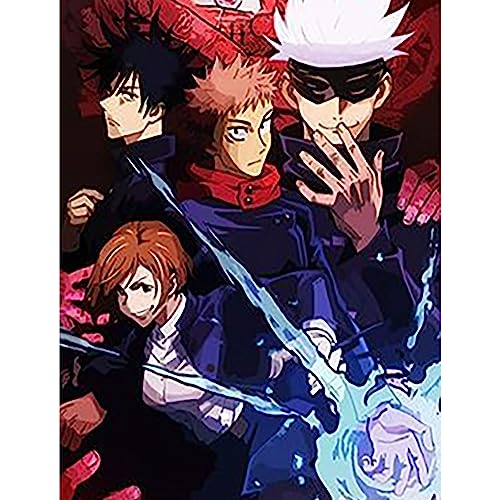 Edmer Poster Art Print 12x18 -Inch, Jujutsu Wall Decor Gift Kaisen Merch Canvas Unframed for Home Living Room Bedroom Office - 12x18 Unframed - LP1111