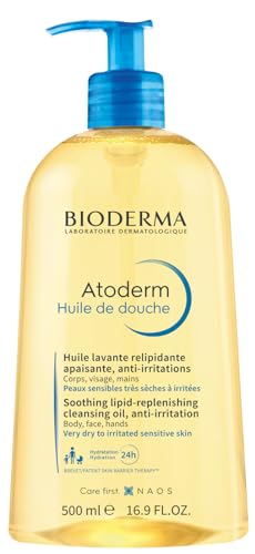 Bioderma - Atoderm - Cleansing Oil - Face and Body Cleansing Oil - Soothes Discomfort - Cleansing Oil for Very Dry Sensitive Skin - 16.9 Fl Oz (Pack of 1)