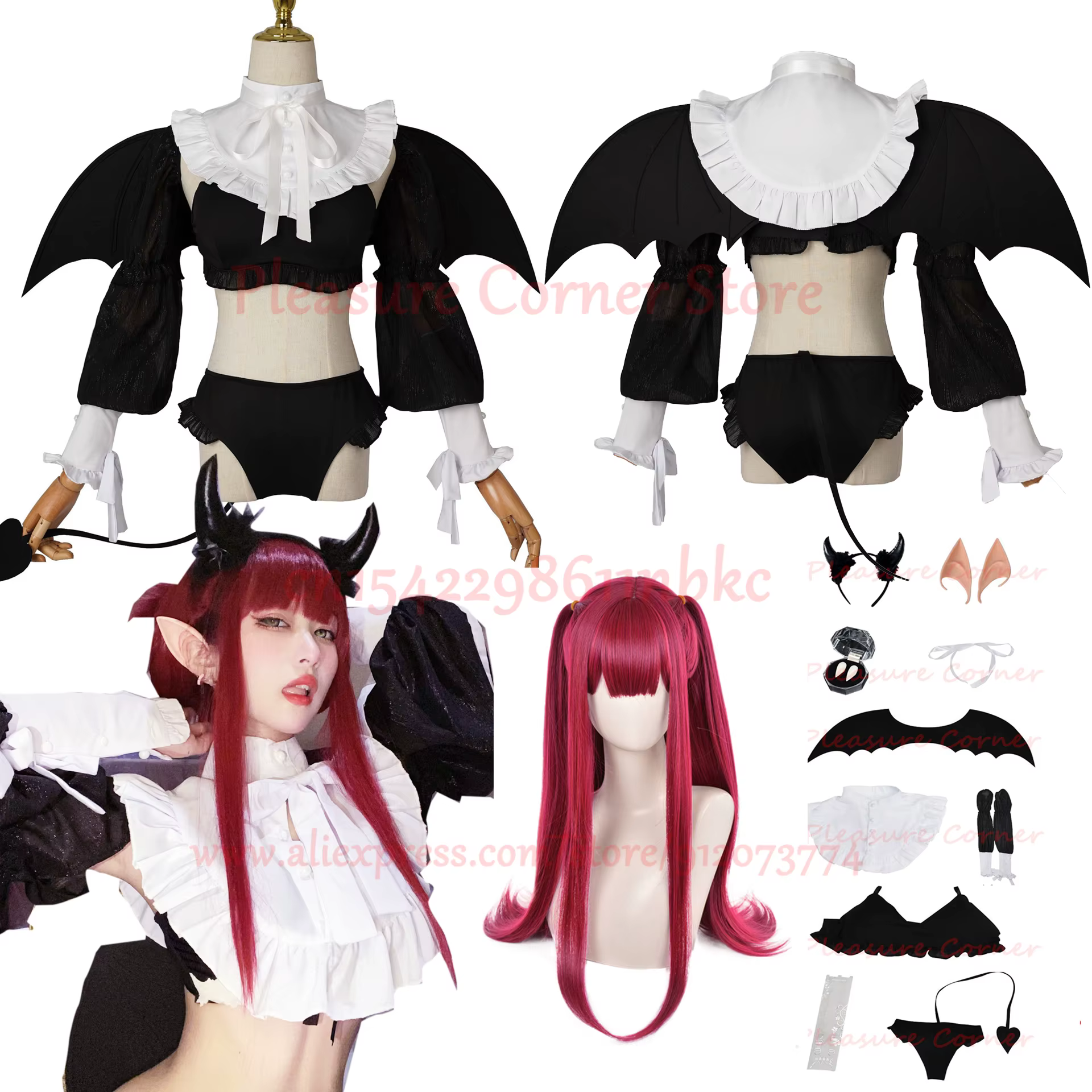 Anime Rizu Kyun Marin Kitagawa Cosplay Costume My Dress Up Darling Cosplay Full Set Cosplay Bikini Kuroe Shizuku Wig Set - AliExpress 