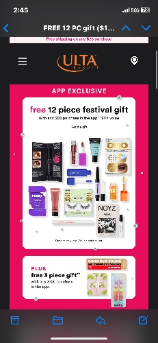 $100 in Beauty supplies from Ulta plus free festival gifts from ULTA 
