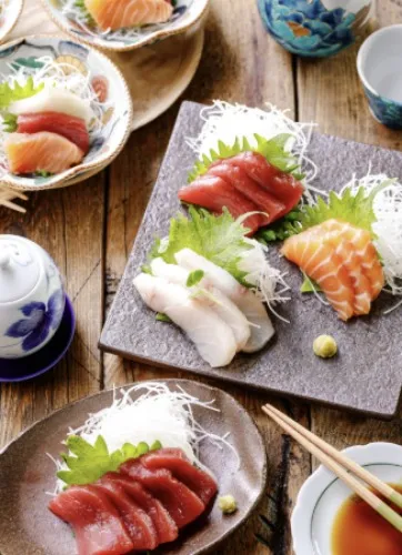 Sushi and Sashimi with Boba Tea  from my fav spot 