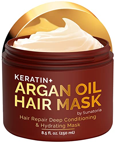 Argan Oil Hair Mask  - Hair Moisturizer with Omega 3, 9, Vitamin E