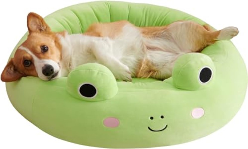 Squishmallows 24-Inch Wendy Frog Pet Bed - Medium Ultrasoft Official Squishmallows Plush Pet Bed - 24.0"L x 24.0"W x 8.0"Th