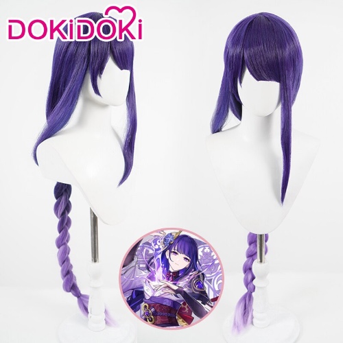 DokiDoki Game Genshin Impact Cosplay Version Raiden Shogun Baal Wig Dyed Gradient Long Purple | Gradient-PRESALE