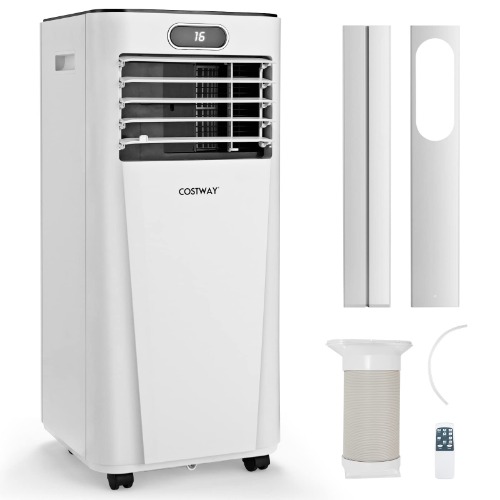 Costway 9000 BTU Portable Air Conditioner w/Remote Control, 3-in-1 AC Unit w/Cooling, Dehumidifying, Fan & Sleep Mode, Cools Up to 30㎡, 24H Timer & LED Display, Air Cooler w/Window Kit - Model2（9000BTU） $299.90