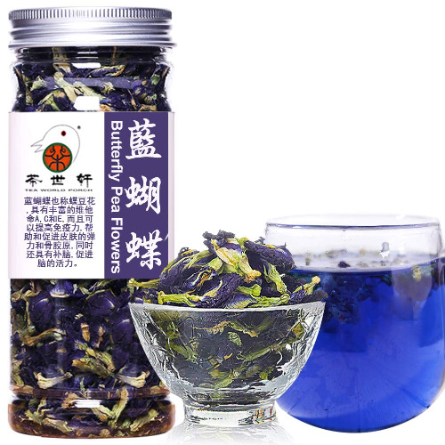 Plant Gift Dried Blue Butterfly Pea Flowers Tea, Dried Blue Pea (Clitoria Ternatea) Edible Flowers, Dragon Pea Flower, Butterflies Tea Recipes Food Coloring 40G/1.41oz - 40g-blue Butterfly Pea Flowers