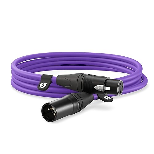 RØDE XLR-3 Premium XLR Cable (3m, Purple) - XLR-3 - Purple