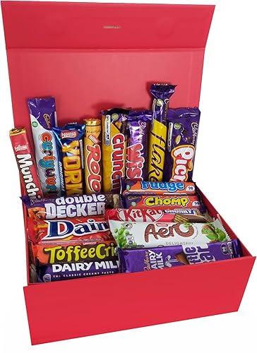 Cadbury Chocolate Hamper - Great Selection of Yummy Cadbury Chocolates in Beautiful Gift Box | Perfect Chocolate Hamper Gift for Birthday Anniversary (Red Box) - Chocolate - Red Box