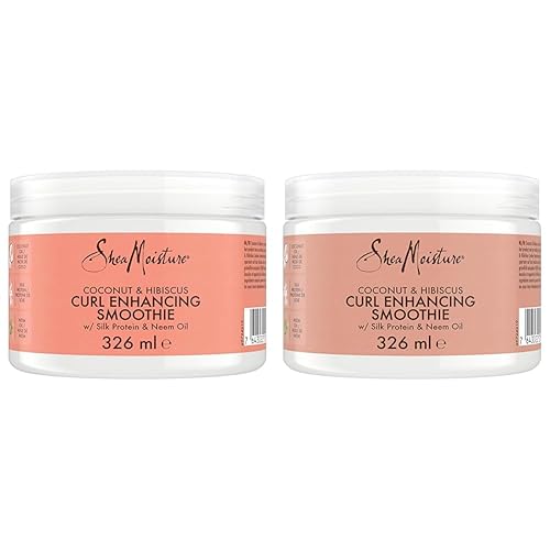 SheaMoisture Coconut & Hibiscus Curl Enhancer no silicones or sulphates smoothie for thick, curly hair 326 ml (Pack of 2) - 326 ml (Pack of 2)