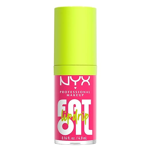 NYX Professional Makeup Lip Gloss, High Shine, Non-Sticky FInish, 12 Hours Hydrating, Fat Applicator, With Squalane, Raspberry and Cloudberry Oils, Shade: Missed Call - Missed Call - 4.8 ml (Pack of 1)