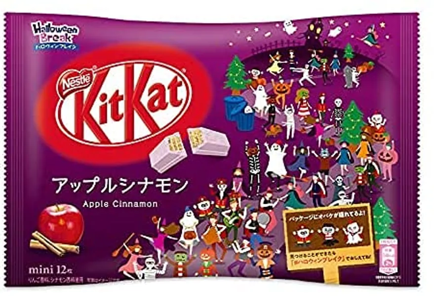 NEW LIMITED Kit Kat Mini Apple Cinnamon Flavor Japan Import, 12 Count (Pack of 1)